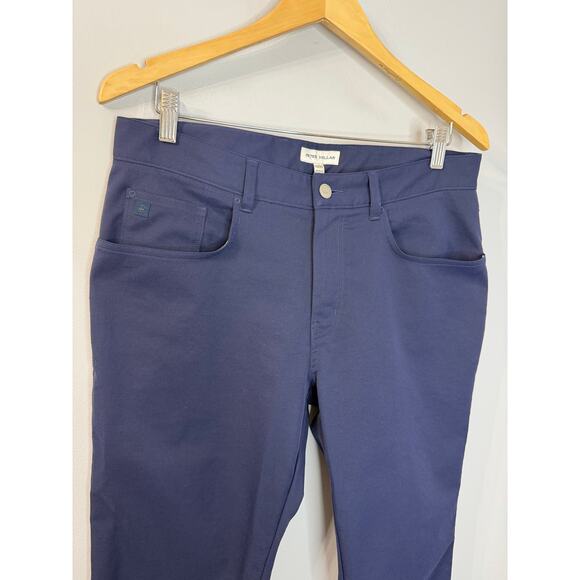 Peter Millar Performance 5-Pocket Core Pant Blue Stretch Men's 32x30 - Picture 13 of 14